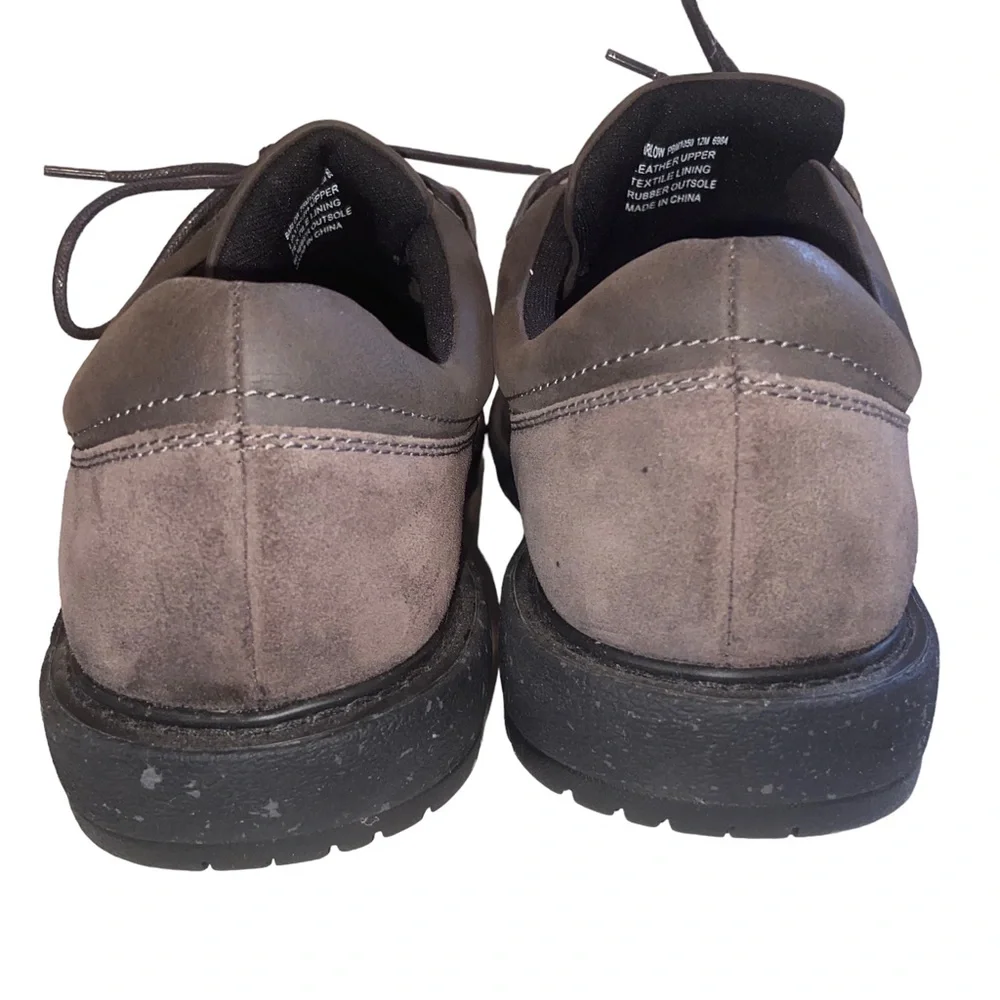 Abeo Pro System Barlow Leather Shoes Mens Size 12 M Gray Casual Comfort Lace Up